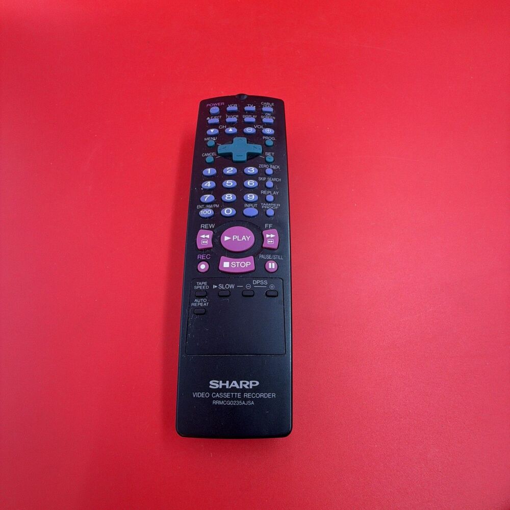 Sharp RRMCG0235AJSA VCR Remote Control Original OEM  -  Tested Working FREESHIP